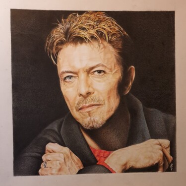 Desenho intitulada "David Bowie" por Alexandra Labauve, Obras de arte originais, Lápis