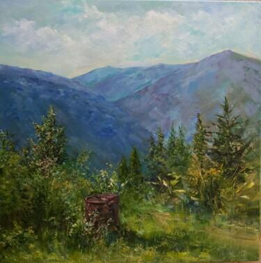 Pittura intitolato "Mountain peak" da Alexandra Laskina, Opera d'arte originale, Olio