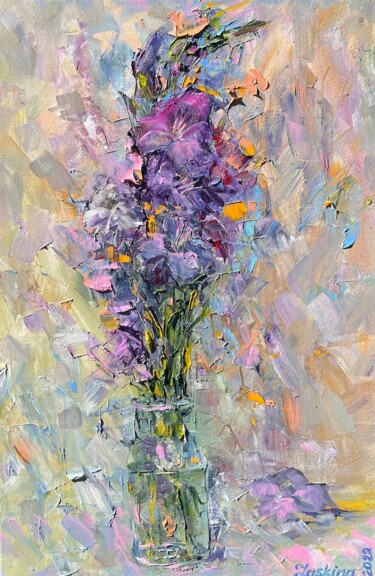 Peinture intitulée "Gladiolus" par Alexandra Laskina, Œuvre d'art originale, Huile