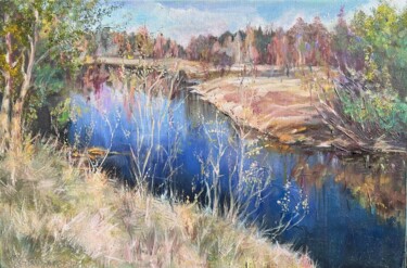 Peinture intitulée "River" par Alexandra Laskina, Œuvre d'art originale, Huile