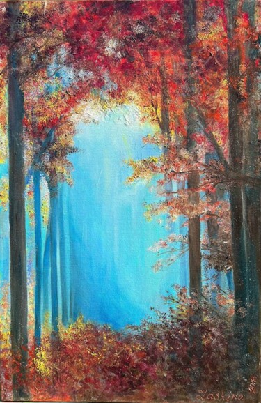 Peinture intitulée "Magic forest" par Alexandra Laskina, Œuvre d'art originale, Huile