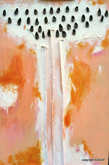 Pintura titulada "L 'homme-arbre" por Alexandra Loundine, Obra de arte original, Acrílico Montado en Bastidor de camilla de…