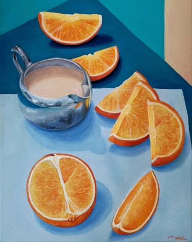 Pintura titulada "Le pot à lait et se…" por Alexandra Maro, Obra de arte original, Oleo
