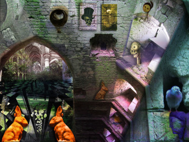 Arts numériques intitulée "Lichen" par Alexandra M, Œuvre d'art originale, Collages