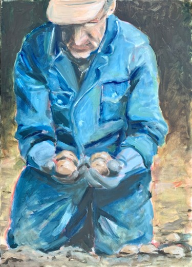The Harvesting. Painting titled "The Harvesting." by Alexandra Jagoda, Original Art, Oil