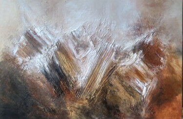 Painting titled "Burning Rocks" by Alexandra Petropoulou, Original Artwork, Acrylic