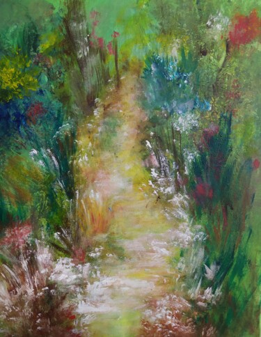 Painting titled "Pathway" by Alexandra Petropoulou, Original Artwork, Acrylic