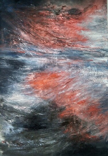 Painting titled "Red Sea" by Alexandra Petropoulou, Original Artwork, Acrylic