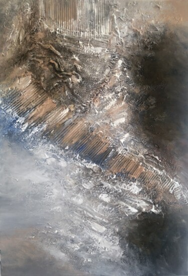 Painting titled "Earth from above" by Alexandra Petropoulou, Original Artwork, Acrylic Mounted on Wood Stretcher frame