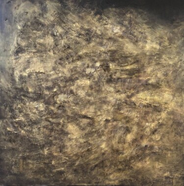 Pittura intitolato "Gold Finderprint" da Alexandra Petropoulou, Opera d'arte originale, Acrilico