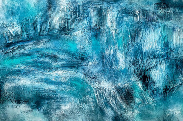 Malarstwo zatytułowany „BLUE HEAVEN” autorstwa Alexandra Petropoulou, Oryginalna praca, Akryl Zamontowany na Drewniana rama…
