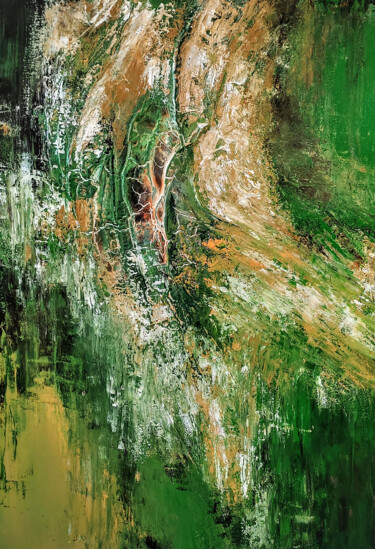 Malerei mit dem Titel "MOTHER EARTH" von Alexandra Petropoulou, Original-Kunstwerk, Acryl Auf Keilrahmen aus Holz montiert