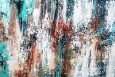 Картина под названием "AUTUM BLUES" - Alexandra Petropoulou, Подлинное произведение искусства, Акрил Установлен на Деревянна…