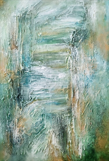 Painting titled "The perfume of mind" by Alexandra Petropoulou, Original Artwork, Acrylic Mounted on Wood Stretcher frame