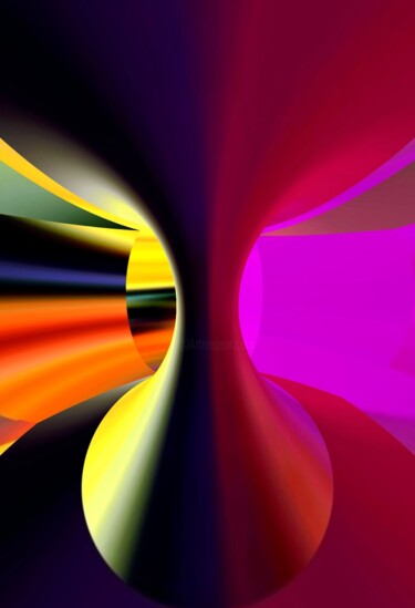 Digitale Kunst mit dem Titel "5th Dimension" von Alexandra Roberts, Original-Kunstwerk, Acryl