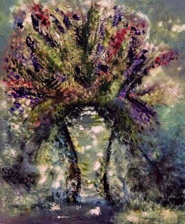 Pintura intitulada "Summer Bouquet" por Alexandra Roberts, Obras de arte originais, Acrílico