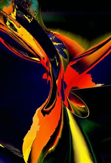 Digitale Kunst mit dem Titel "Bird of Paradise" von Alexandra Roberts, Original-Kunstwerk, 2D digitale Arbeit