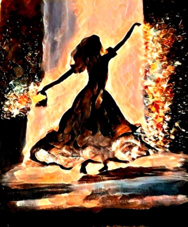 Painting titled "Spreading Magic" by Alexandra Roberts, Original Artwork, Acrylic