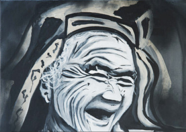 Painting titled "SOURIRE" by Alexandra Rouger, Original Artwork, Acrylic