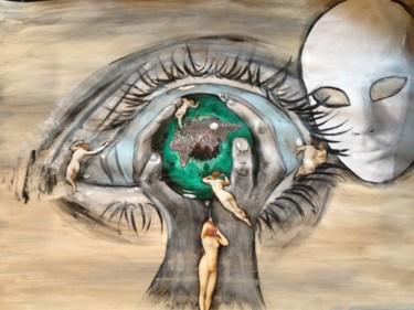 Painting titled "I CAN SEE YOUR EYES…" by Alexandra Rouger, Original Artwork, Acrylic