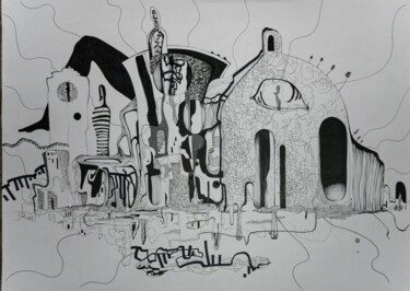 Disegno intitolato "Ink on paper" da Alexandra Stoleru, Opera d'arte originale, Inchiostro