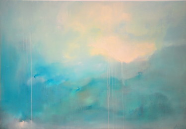 Painting titled "Pure" by Alexandra Van Lierde, Original Artwork, Oil Mounted on Wood Stretcher frame