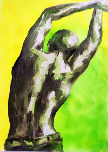 Pintura intitulada "Stretching" por Alexandra Van Lierde, Obras de arte originais, Óleo