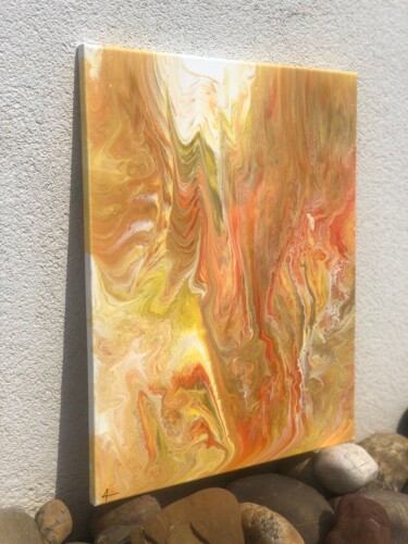 Painting titled "LAVA" by Alexandra Wurster (SMINENERGY), Original Artwork, Acrylic Mounted on Wood Stretcher frame