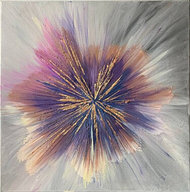Malerei mit dem Titel "Flower Infinity" von Alexandra Yakunina, Original-Kunstwerk, Acryl