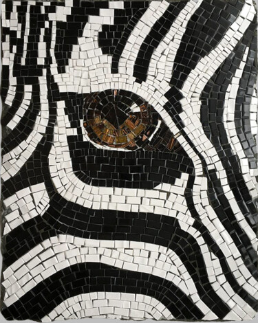 Escultura titulada "Zebra in nature" por Alexandra Yakunina, Obra de arte original, Cerámica
