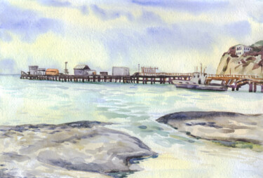 Painting titled "ORIGINAL WATERCOLOR…" by Alexandra Zatelepina, Original Artwork, Watercolor