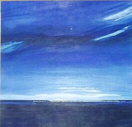 Картина под названием "Ocean Skys" - Alexandra Sharrock, Подлинное произведение искусства, Масло