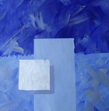 Peinture intitulée "Cool Blue's" par Alexandra Sharrock, Œuvre d'art originale, Huile