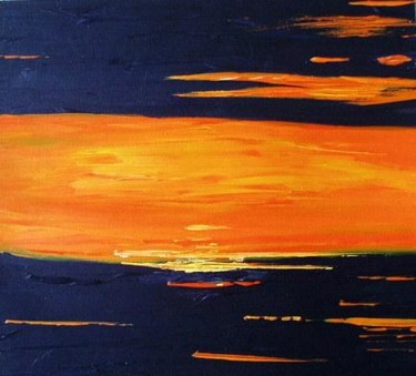 Painting titled "The end of the day" by Alexandra Sharrock, Original Artwork, Oil
