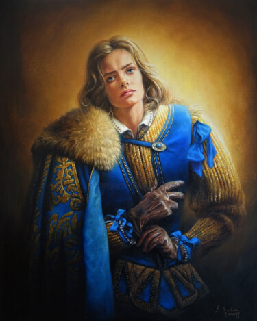 Картина под названием "Chevalier d'Éon" - Alexandre Barberà-Ivanoff, Подлинное произведение искусства, Масло