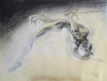 Рисунок под названием "Gamma" - Alexandre Barberà-Ivanoff, Подлинное произведение искусства, Древесный уголь