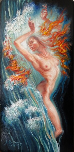 Peinture intitulée "Naissance d'Aphrodi…" par Alexandre Barberà-Ivanoff, Œuvre d'art originale, Huile