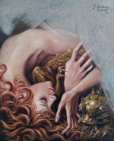Картина под названием "Par-delà les cendre…" - Alexandre Barberà-Ivanoff, Подлинное произведение искусства, Масло