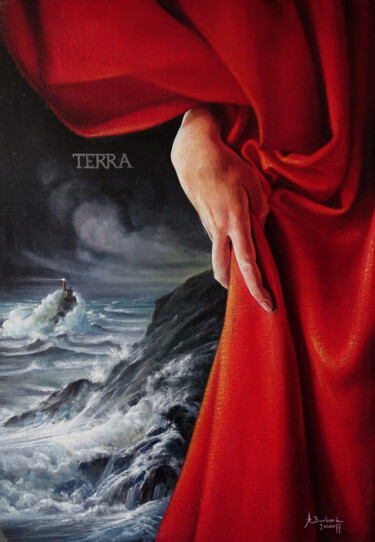 Painting titled "Scène IV Terra" by Alexandre Barberà-Ivanoff, Original Artwork, Oil Mounted on Wood Stretcher frame
