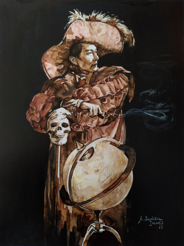 Pittura intitolato "Etude pour "L'Espri…" da Alexandre Barberà-Ivanoff, Opera d'arte originale, Inchiostro