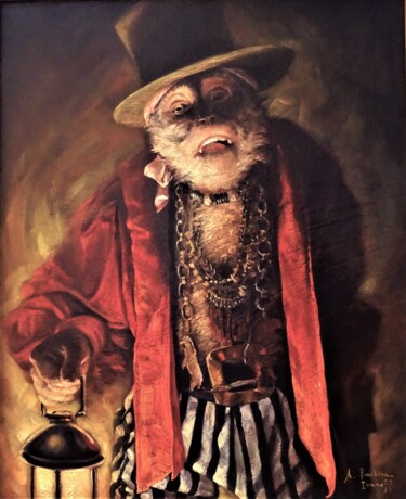 Peinture intitulée "Diogène le Cynique" par Alexandre Barberà-Ivanoff, Œuvre d'art originale, Huile Monté sur Châssis en bois