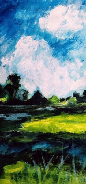 Painting titled "Campagne 3" by Alexandre Braud, Original Artwork, Acrylic