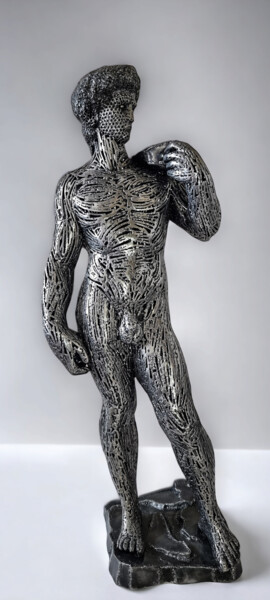 Sculpture titled "LE DAVID" by Alexandre Codbessin, Original Artwork, Metals