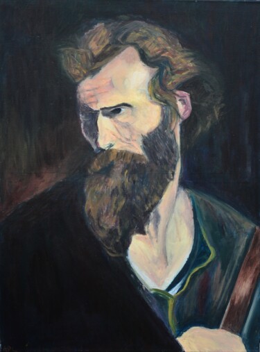 Pintura titulada "Portrait de l'apôtr…" por Alexandre David Lejuez, Obra de arte original, Acrílico Montado en Bastidor de c…
