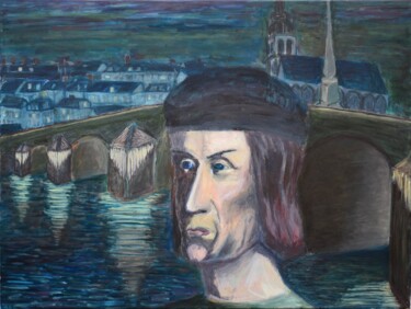 Malerei mit dem Titel "Portrait de Louis X…" von Alexandre David Lejuez, Original-Kunstwerk, Acryl Auf Keilrahmen aus Holz m…