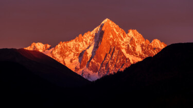 Fotografía titulada "Alpes oranges" por Alexandre De Pommereau, Obra de arte original, Fotografía digital