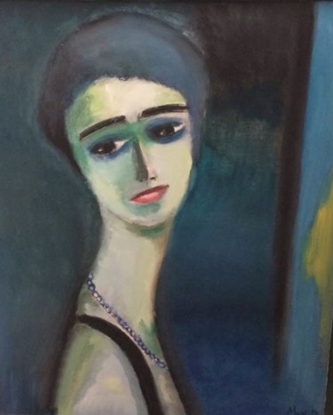 Painting titled "femme-au-long-cou.j…" by Alex Deville, Original Artwork