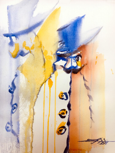 Peinture intitulée "N° 674 Cirque d'Hiv…" par Alexandre Dumitrescu, Œuvre d'art originale, Aquarelle