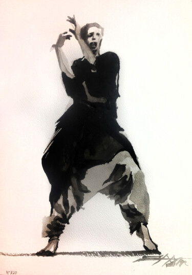 Pintura titulada "N°720 Ana Lee Evans…" por Alexandre Dumitrescu, Obra de arte original, Tinta