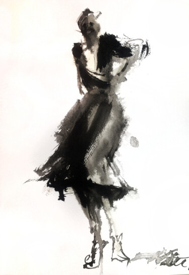 Картина под названием "N°730-8 Ana Lee Eva…" - Alexandre Dumitrescu, Подлинное произведение искусства, Чернила
